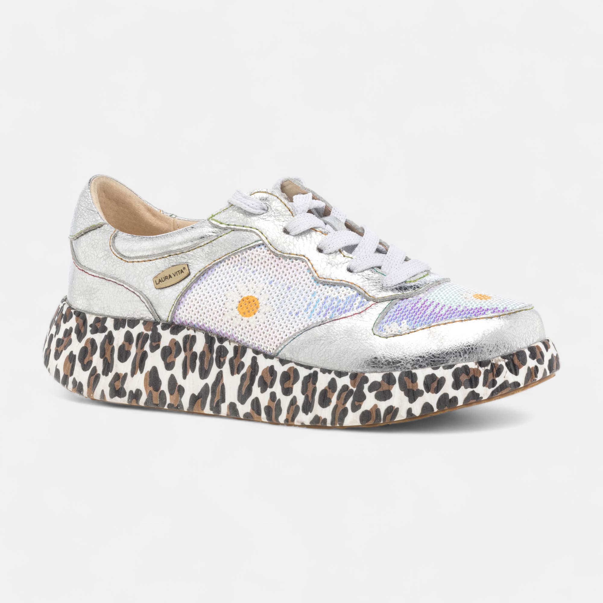 Baskets basses Femme argent