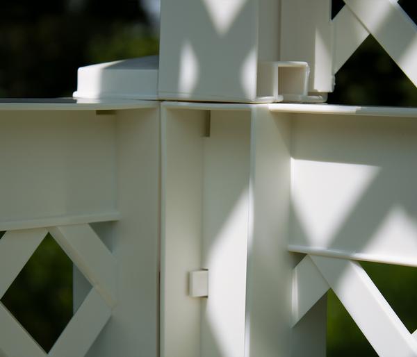 KHW Kunststoff-Gartenbank mit Rosenbogen