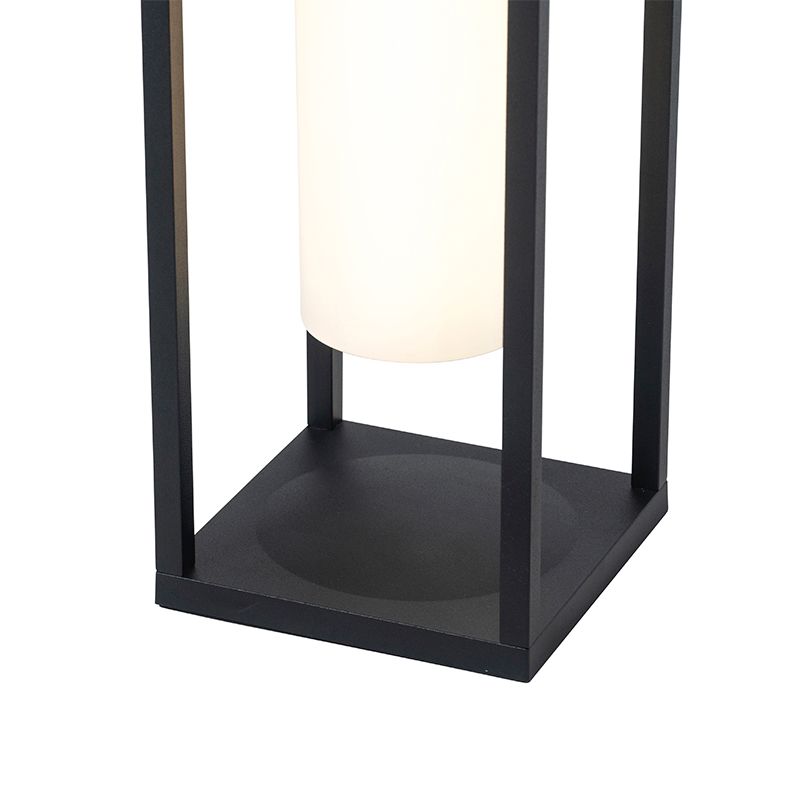 Moderne buitenlamp zwart incl. LED en dimmer solar - Denlu