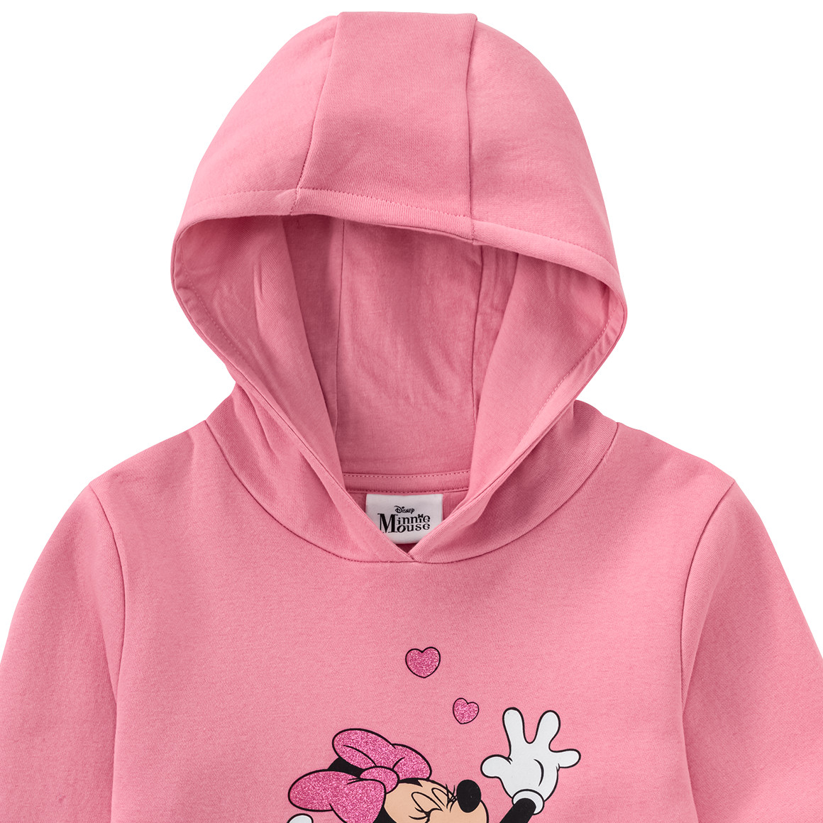 Topolino Minnie Maus Sweatkleid mit Glitzer-Print rosa