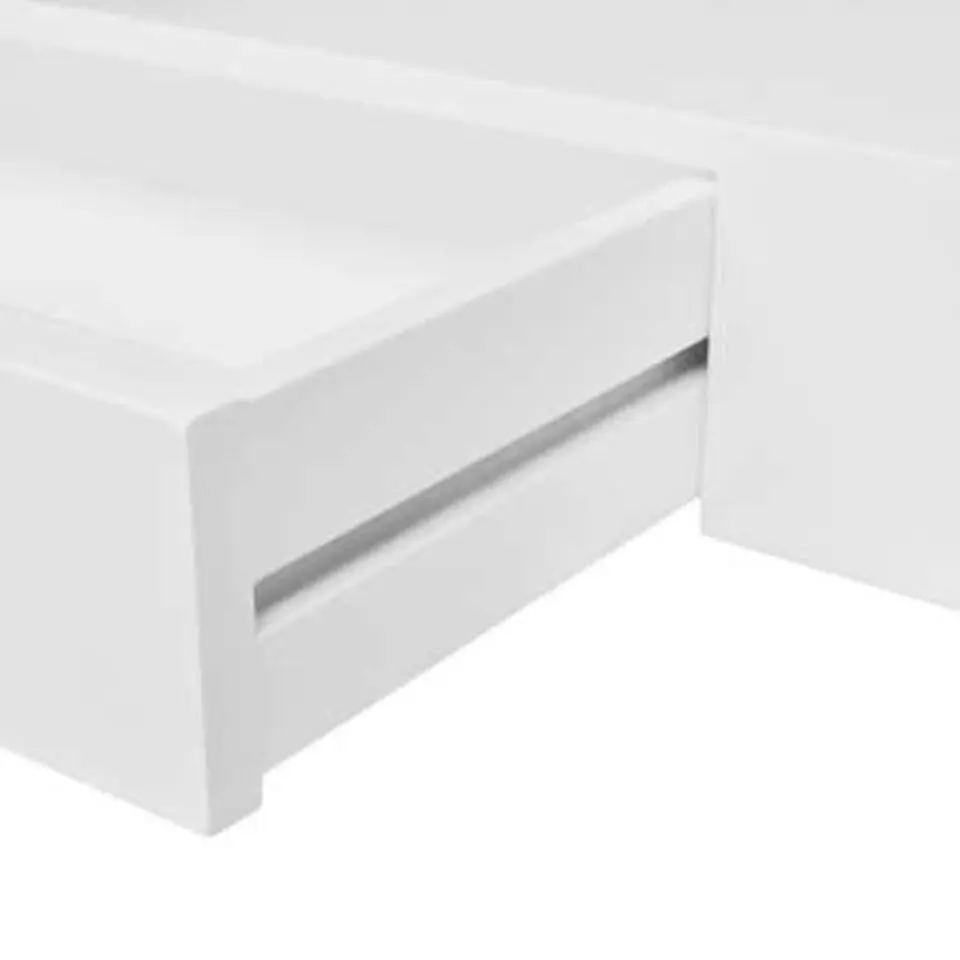 vidaXL Wandschap - met lade - zwevend - MDF - wit