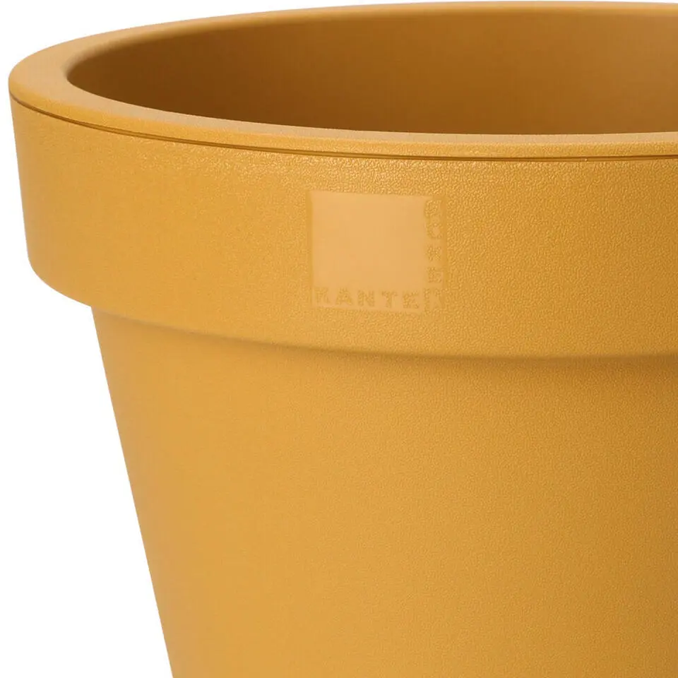 Pro Garden Plantenpot/bloempot - Tuin - kunststof - okergeel - D35 cm