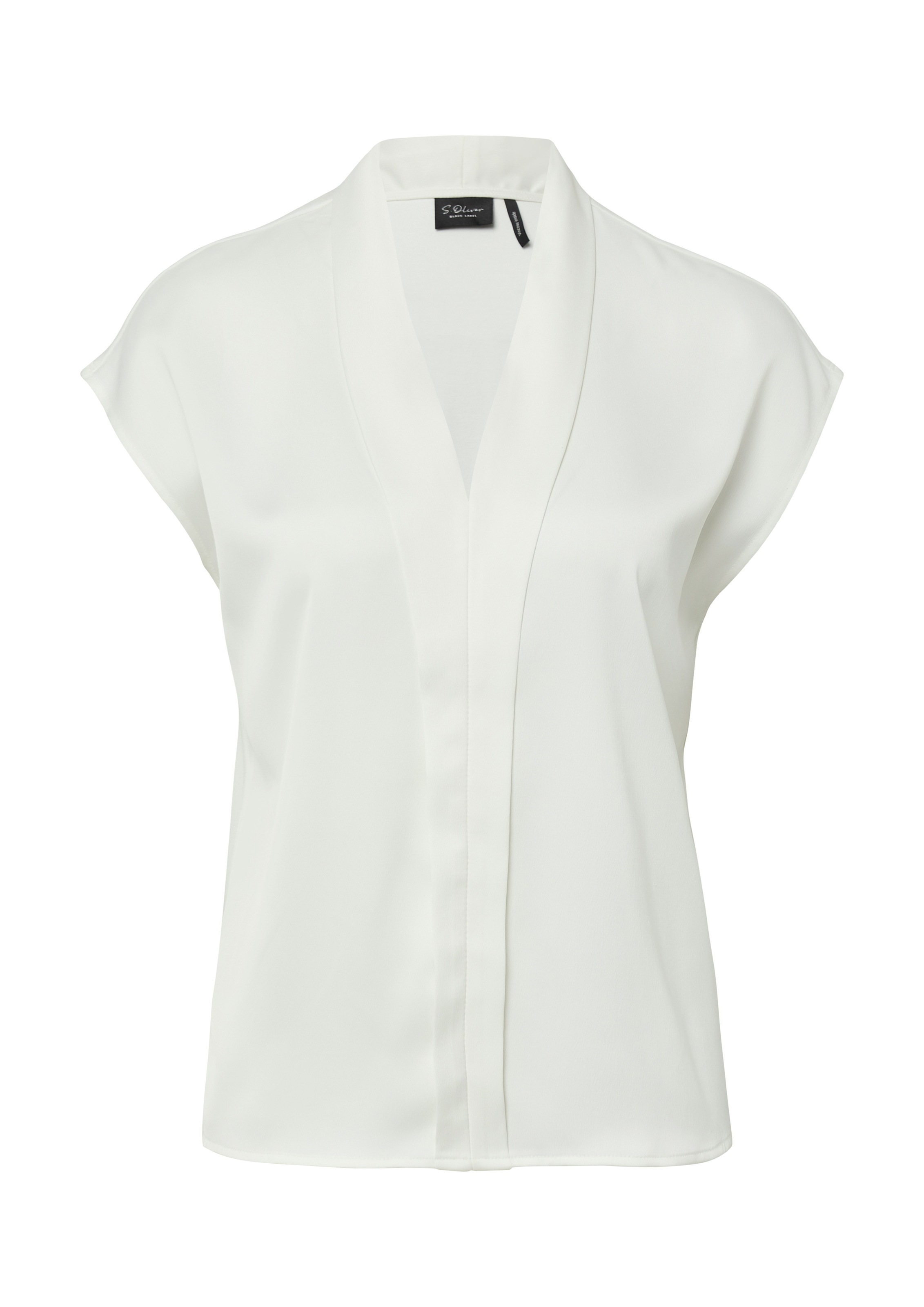 s.Oliver BLACK LABEL Blusenshirt , mit Schalkragen, V-Ausschnitt