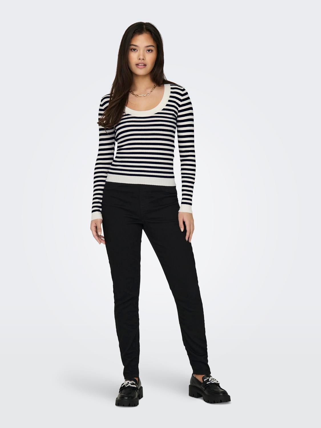 JDYPLUM Strickpullover Cloud Dancer