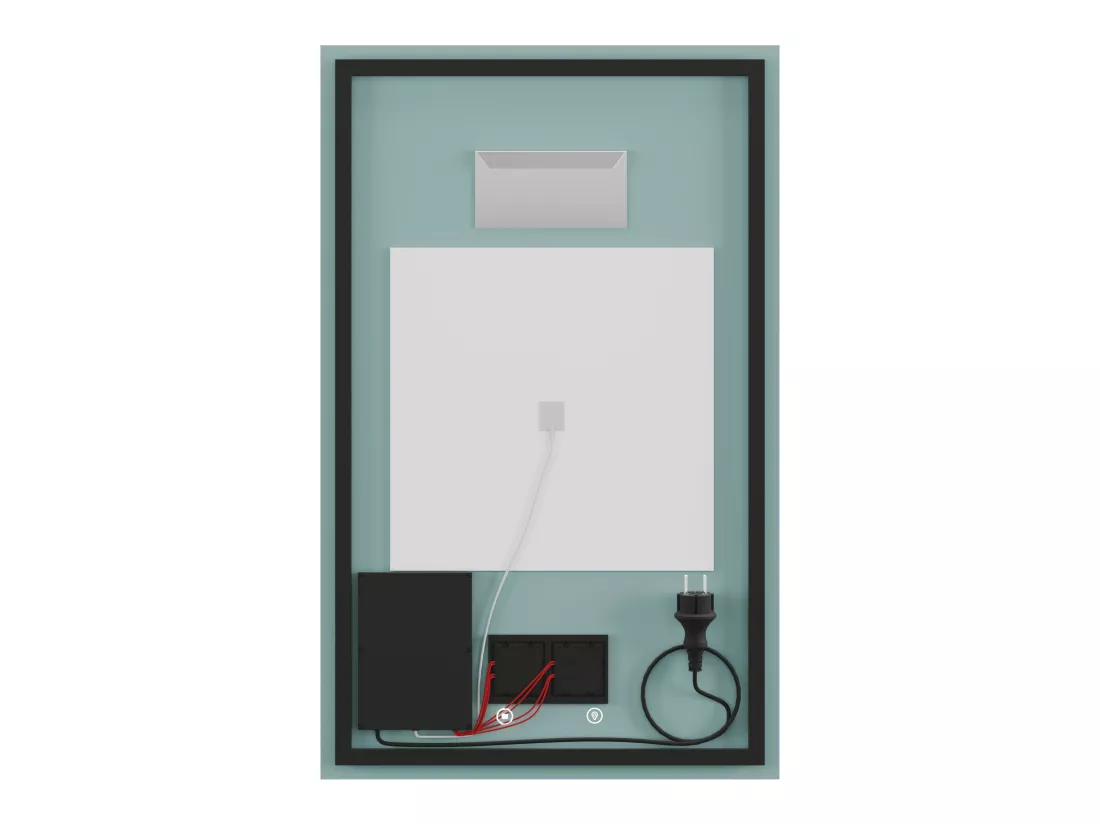 Miroir de salle de bain lumineux rectangulaire anti buée - 50 x 80 cm - MASUA