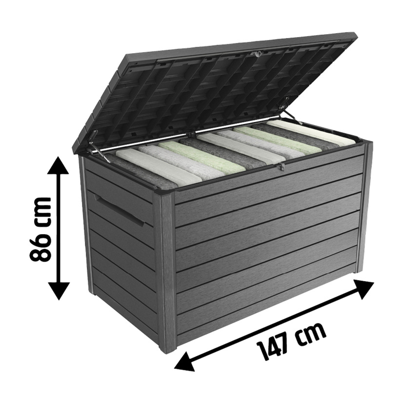 Putekasse 870 l 147x86x83 cm