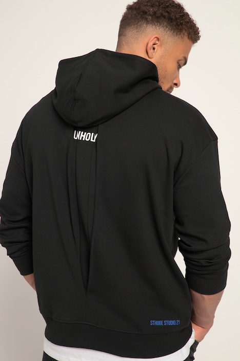 STHUGE Hoodie, Langarm, oversized, Rückenfalte mit Print, bis 8 XL
