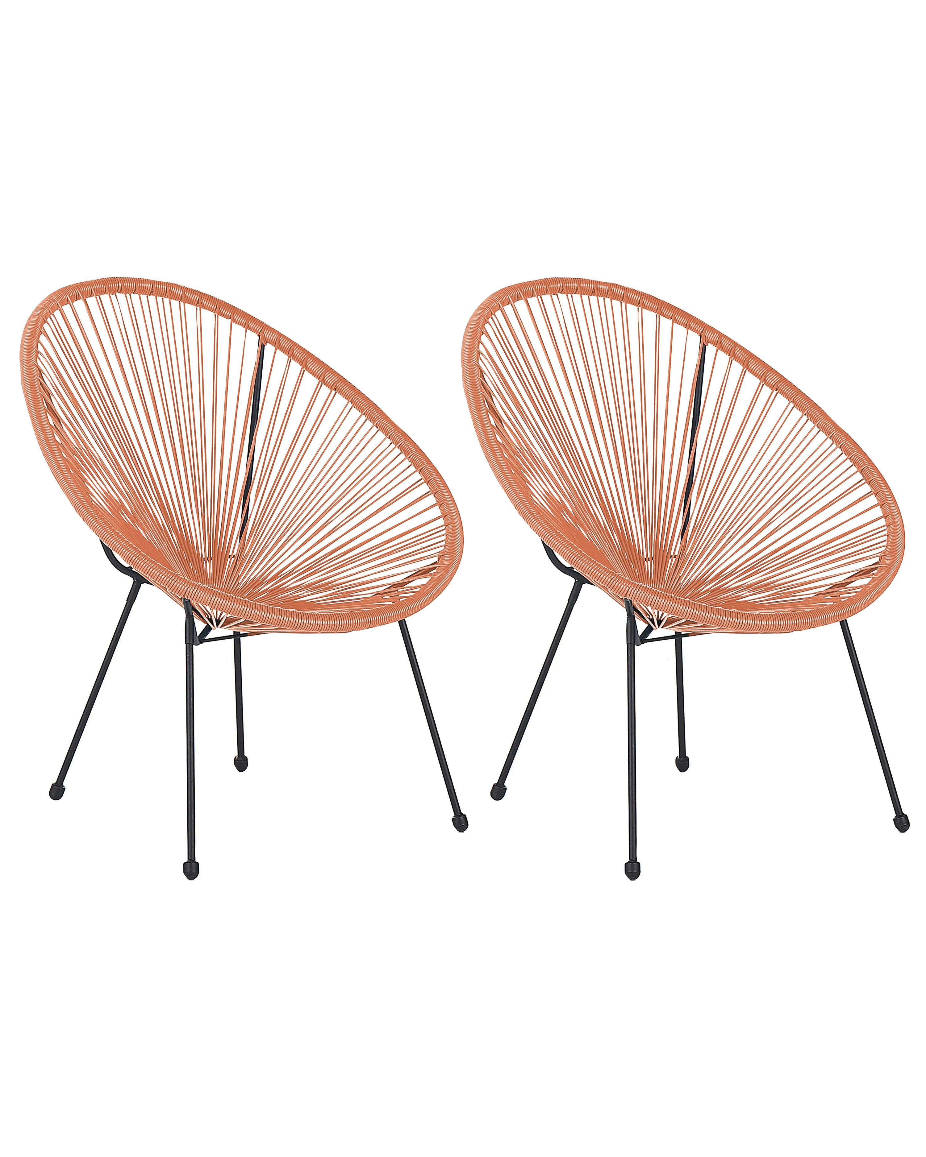 Set van 2 tuinstoelen ACAPULCO II PE rotan Oranje