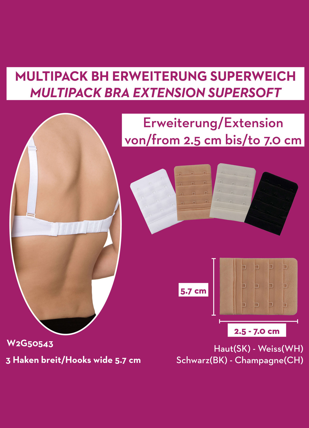 Miss Perfect Wow 2 Go Viererpack BH-Verlängerungen