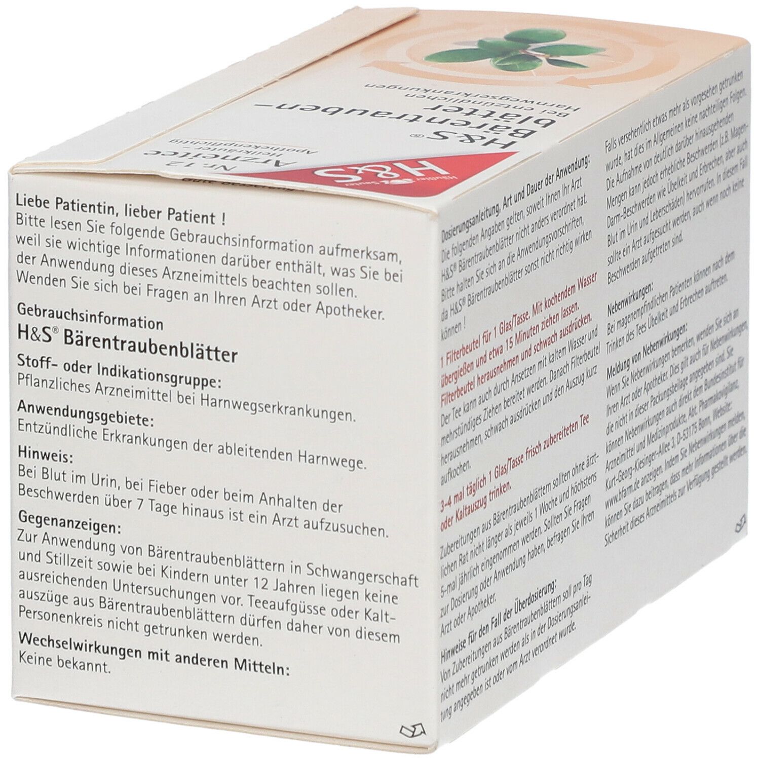 H&S Bärentraubenblätter Nr. 12