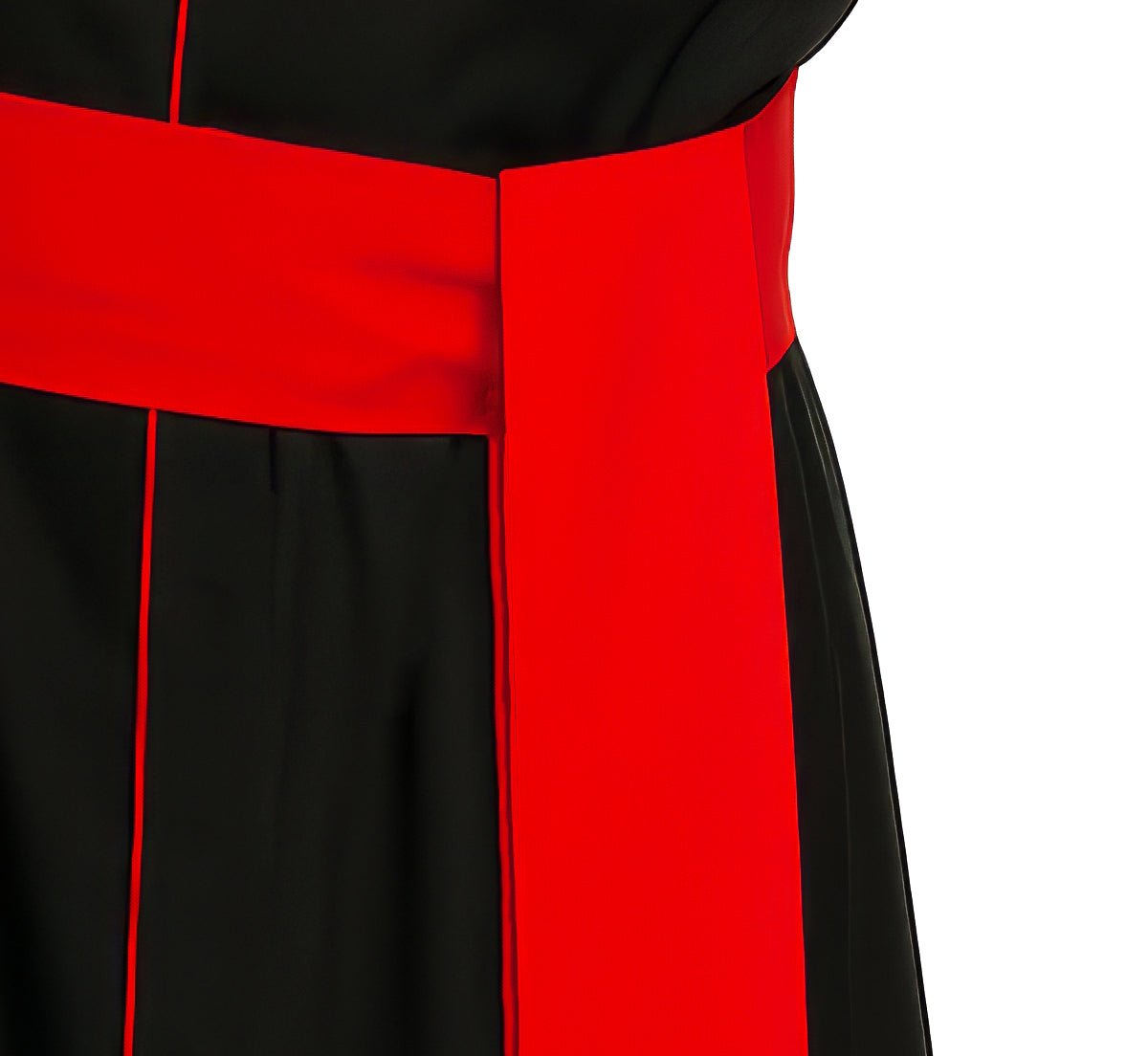 Priester Kostuum Zwart Rood