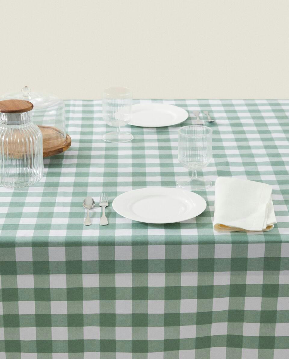 TOALHA DE MESA XADREZ DE RESINA