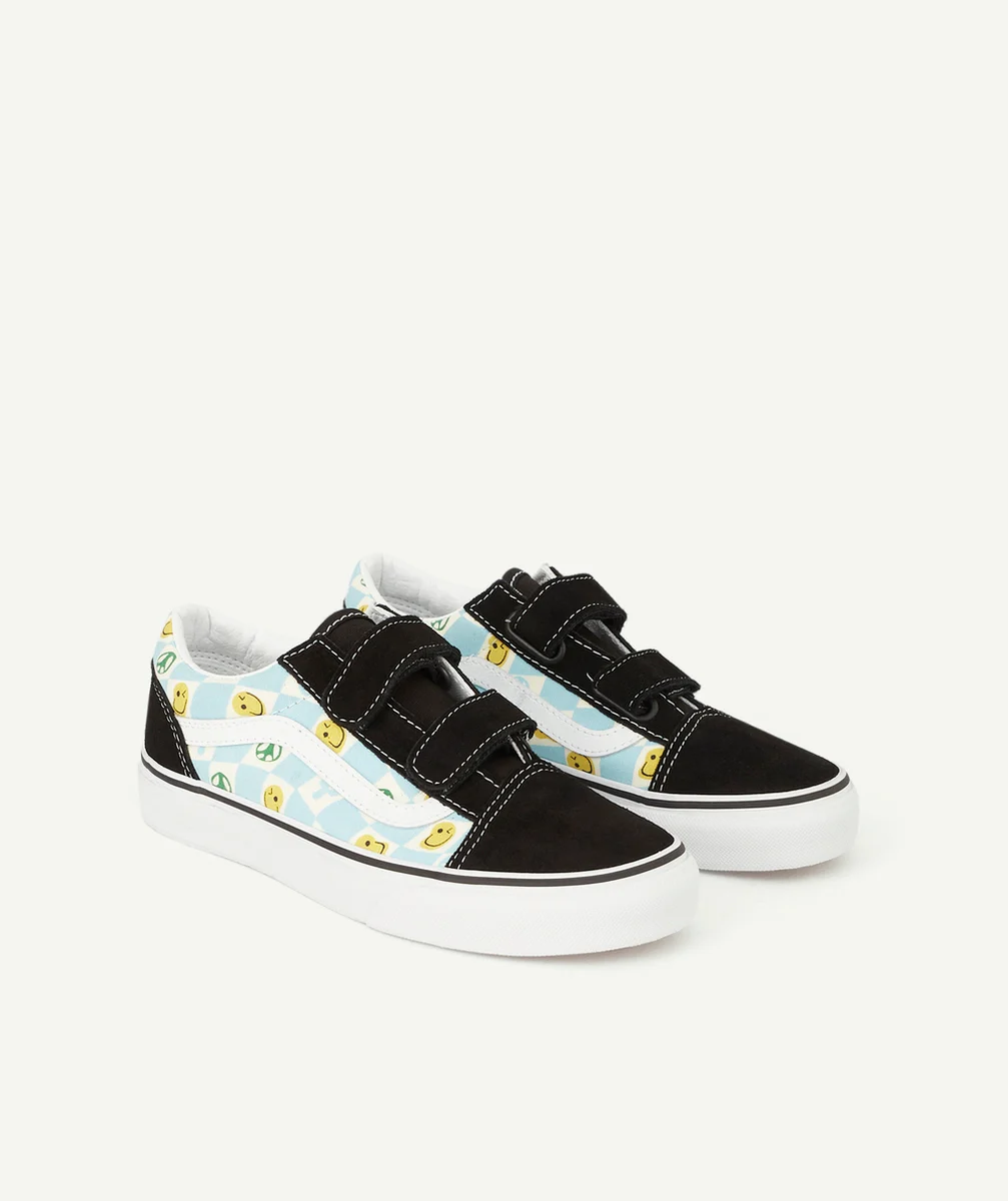 VANSBASKETS NOIRES OLD SKOOL AVEC SMILEY