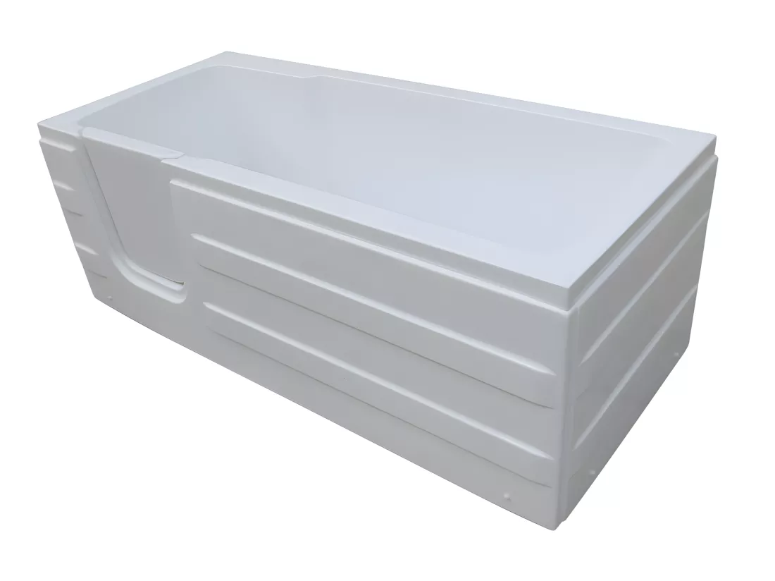 Baignoire d'angle avec porte SERVEE - 235L - 170*76*62cm - angle gauche
