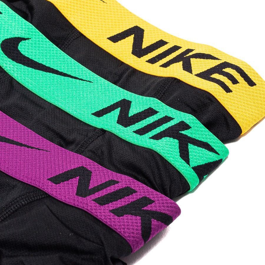 Nike Boxers Dri-FIT Pack de 3 - Noir/Violet/Vert/Jaune