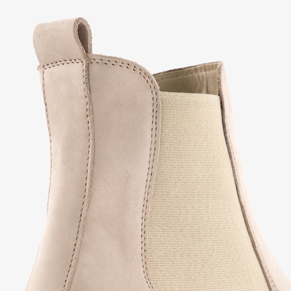 Tamaris leren dames chelsea boots beige