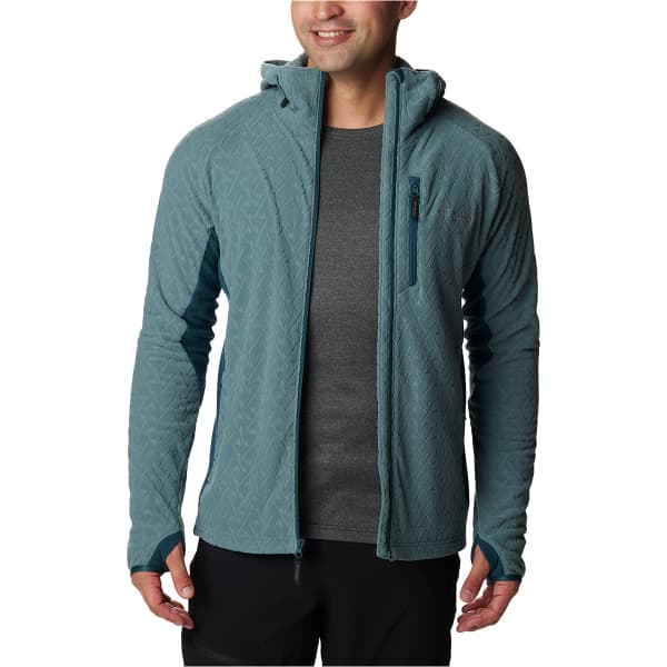 Veste polaire randonnée COLUMBIA TITAN PASS 3.0 HOODED FLEECE METAL/NIGHT WAVE