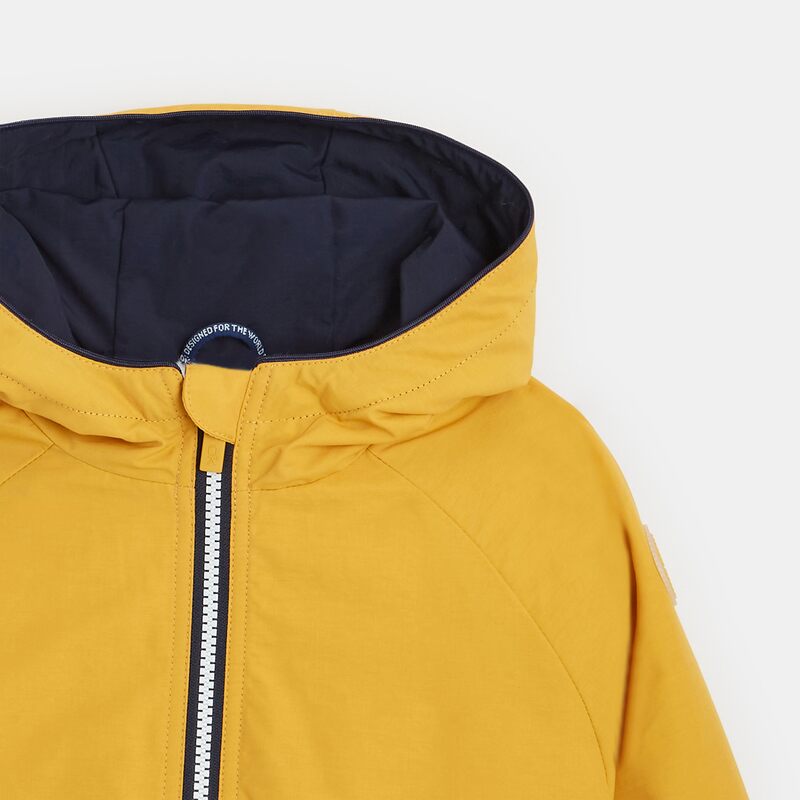 Blouson doublé à capuche jaune garçon