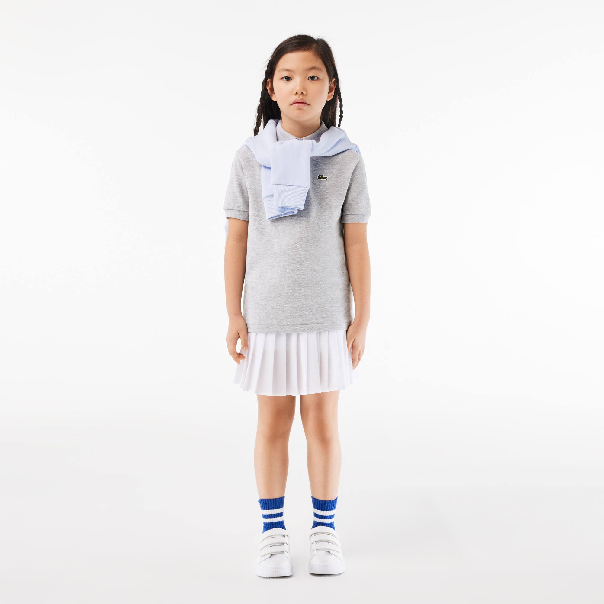 Polo enfant Lacoste regular fit en petit piqué uni Polos - Gris - Lacoste - Enfant