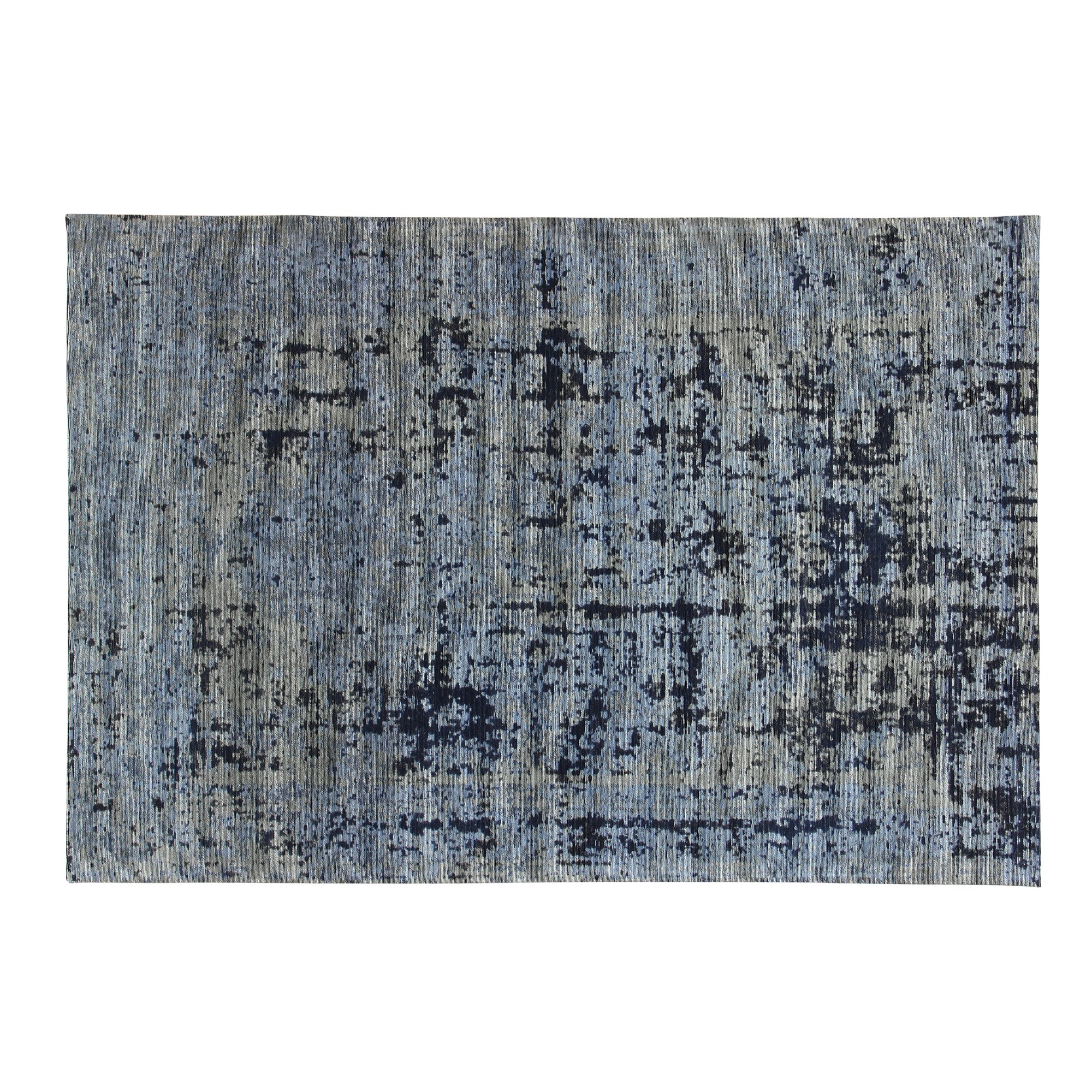 Teppich 'Woven', blau, cremeweiß, T 140 cm, B 200 cm von fischer's lagerhaus