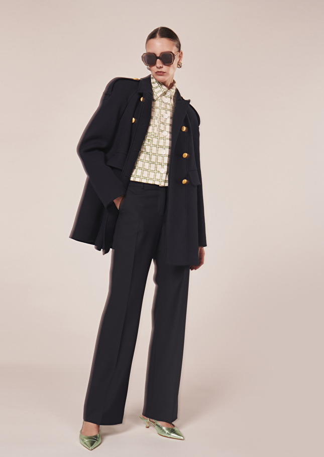 Manteau Marniebleu nuit en double coton