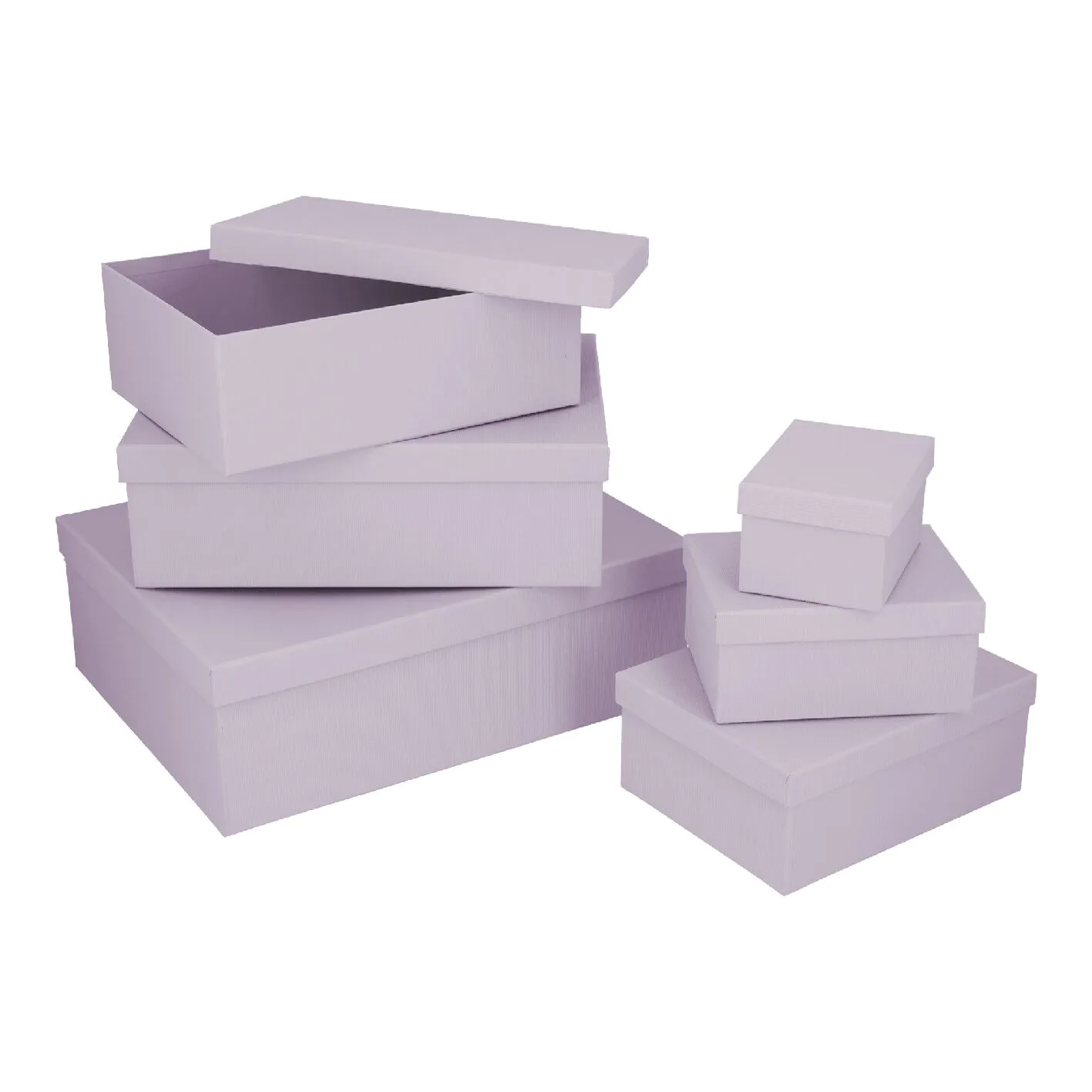 6er Set Geschenkkarton Uni, flieder