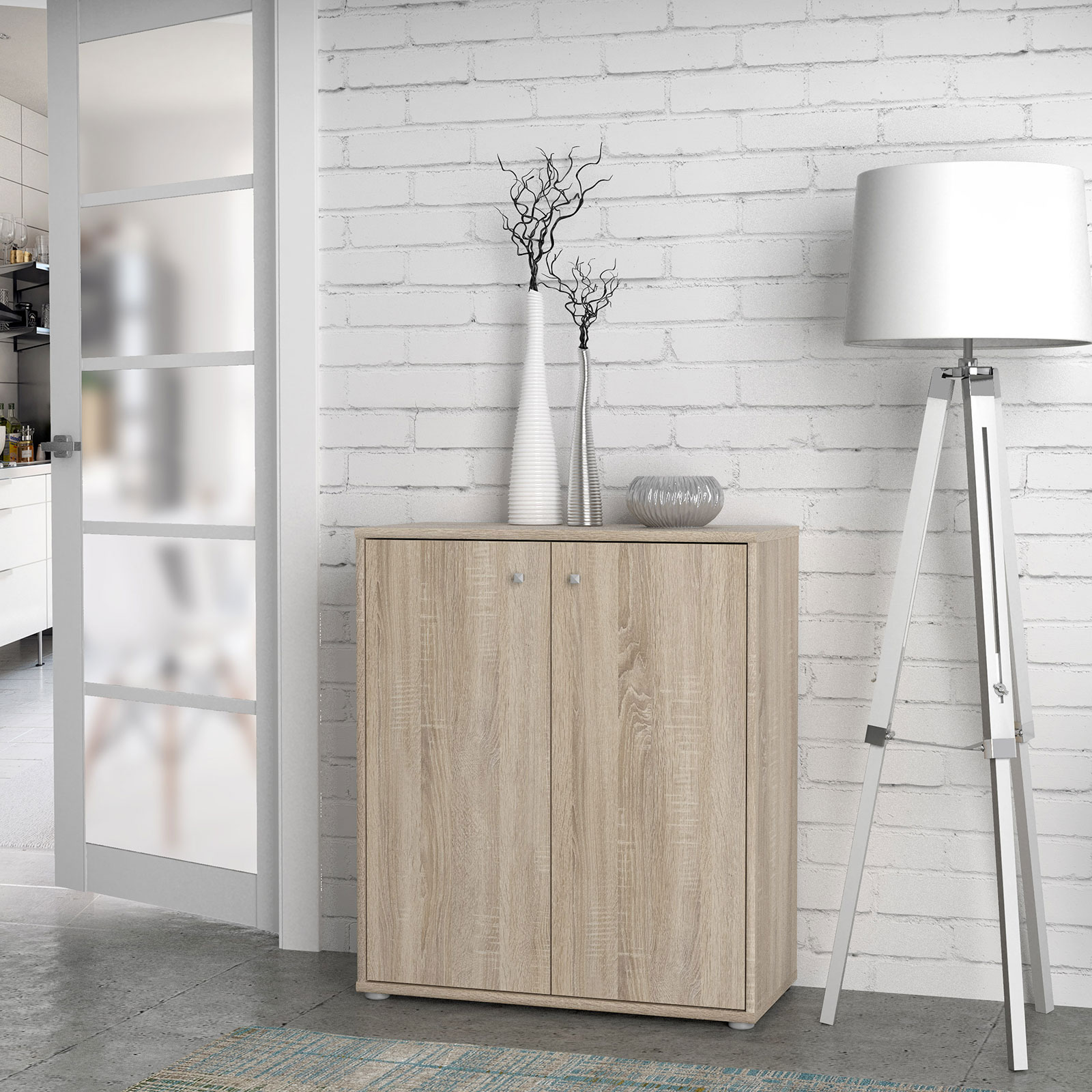 Kommode - Sonoma Eiche - 74 cm breit - 2 Türen