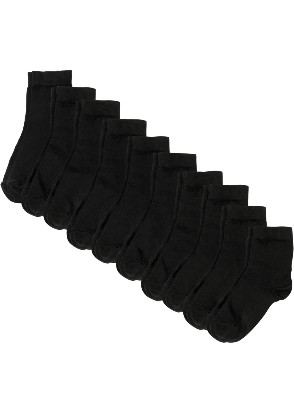 Lot de 10 paires de chaussettes courtes basiques avec coton