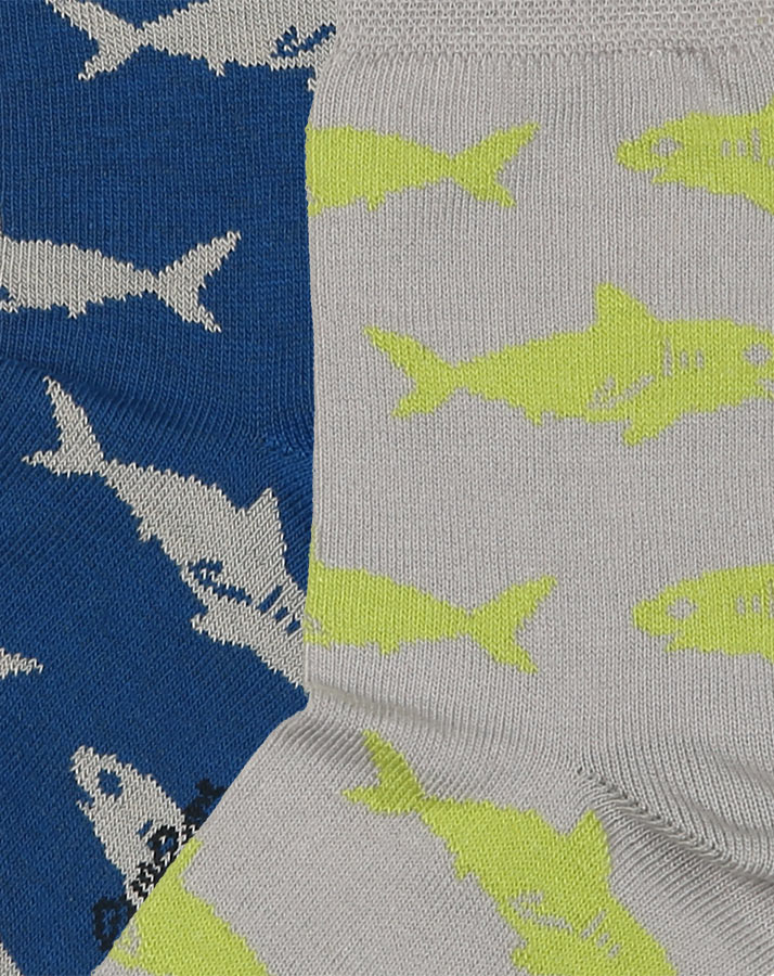 Socken FISCHE 2er-Pack in blau/grau