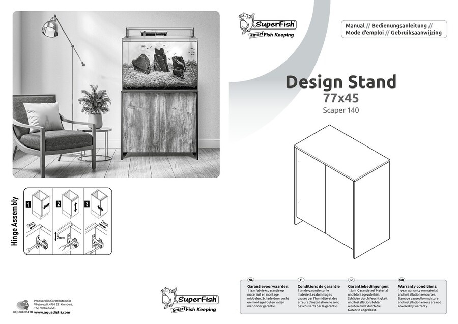 Superfish Scaper Meubel 140 Grey Coco | onderkast