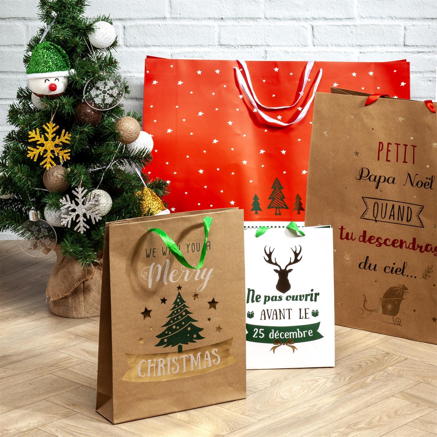 SAC CADEAU NOEL 28X8X37CM