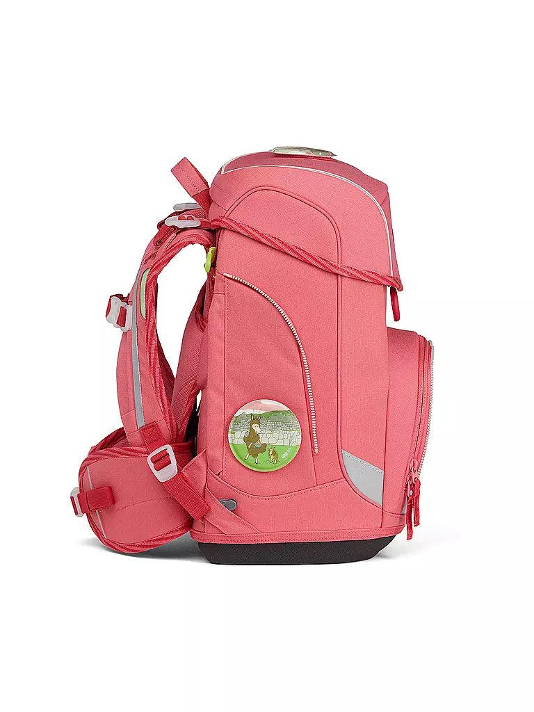 ERGOBAG Schultaschen Set 5tlg Cubo Lamas in Bärjamas rosa