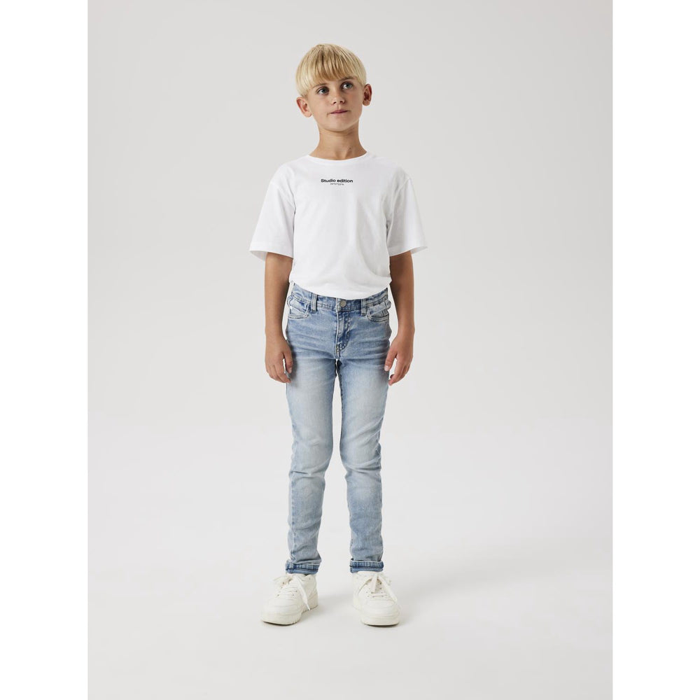 Køb Name It Light Blue Denim Theo Xslim Jeans Noos