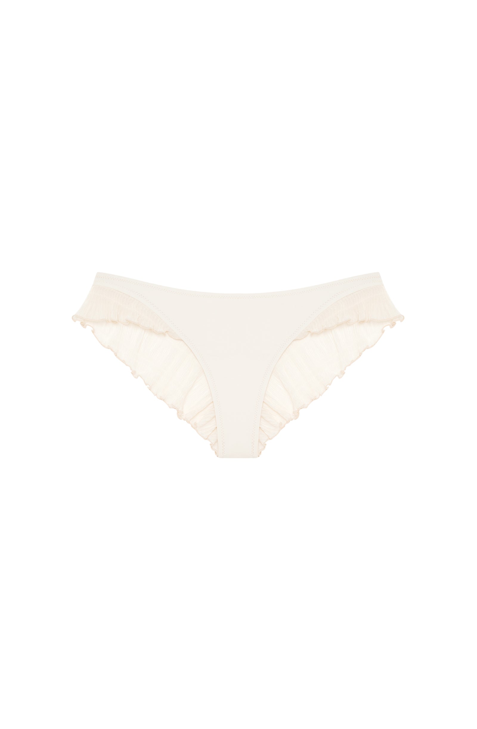 alala Bas de maillot de bain string ivoire à volant Ivoire