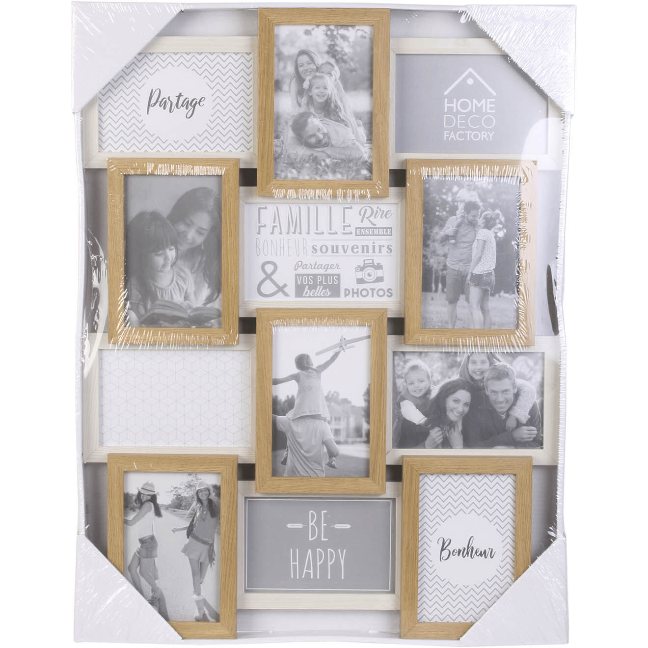 Home Deco Factory Pêle-mêle 12 photos beige/blanc - 44x58 cm