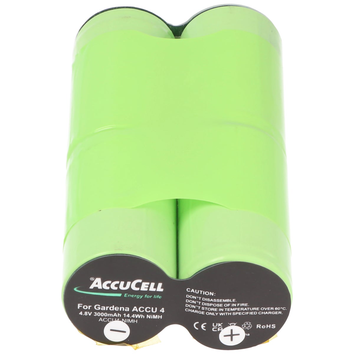Gardena ACCU4 accu geschikt voor Gardena 4,8 volt, 6,3 en 4,8mm contacten, NiMH accu 3000mAh
