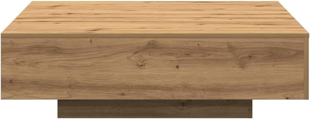 vidaXL Couchtisch Artisan-Eiche 100 x 100 x 31 cm, Wohnzimmertisch, moderner, langlebiger Kaffee-Tisch, minimalistisches Design, funktionale Oberfläche