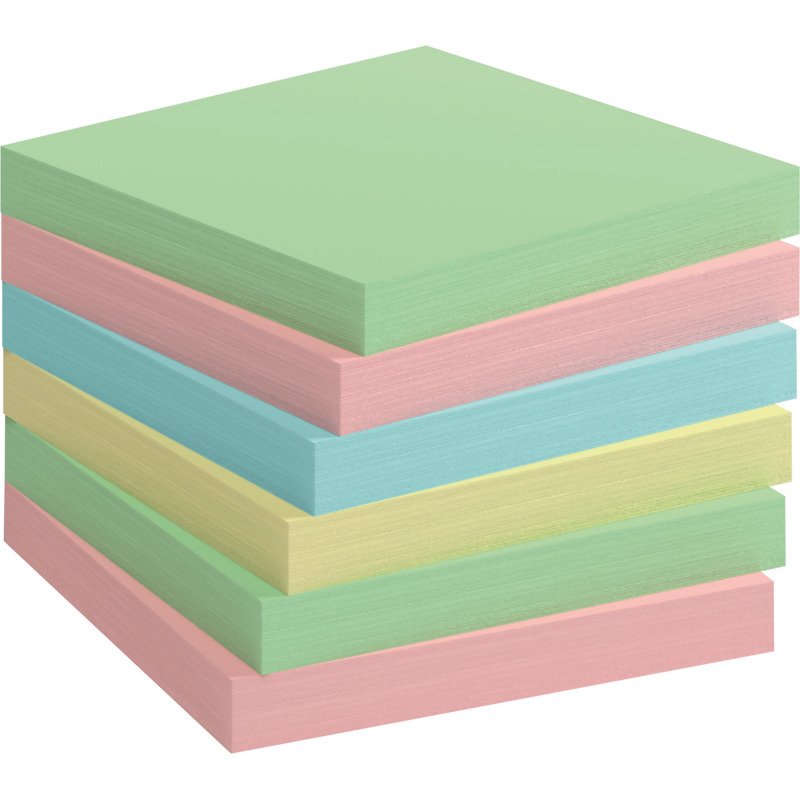 Notes repositionnables couleurs recyclées Bruneau - bloc de 100 feuilles