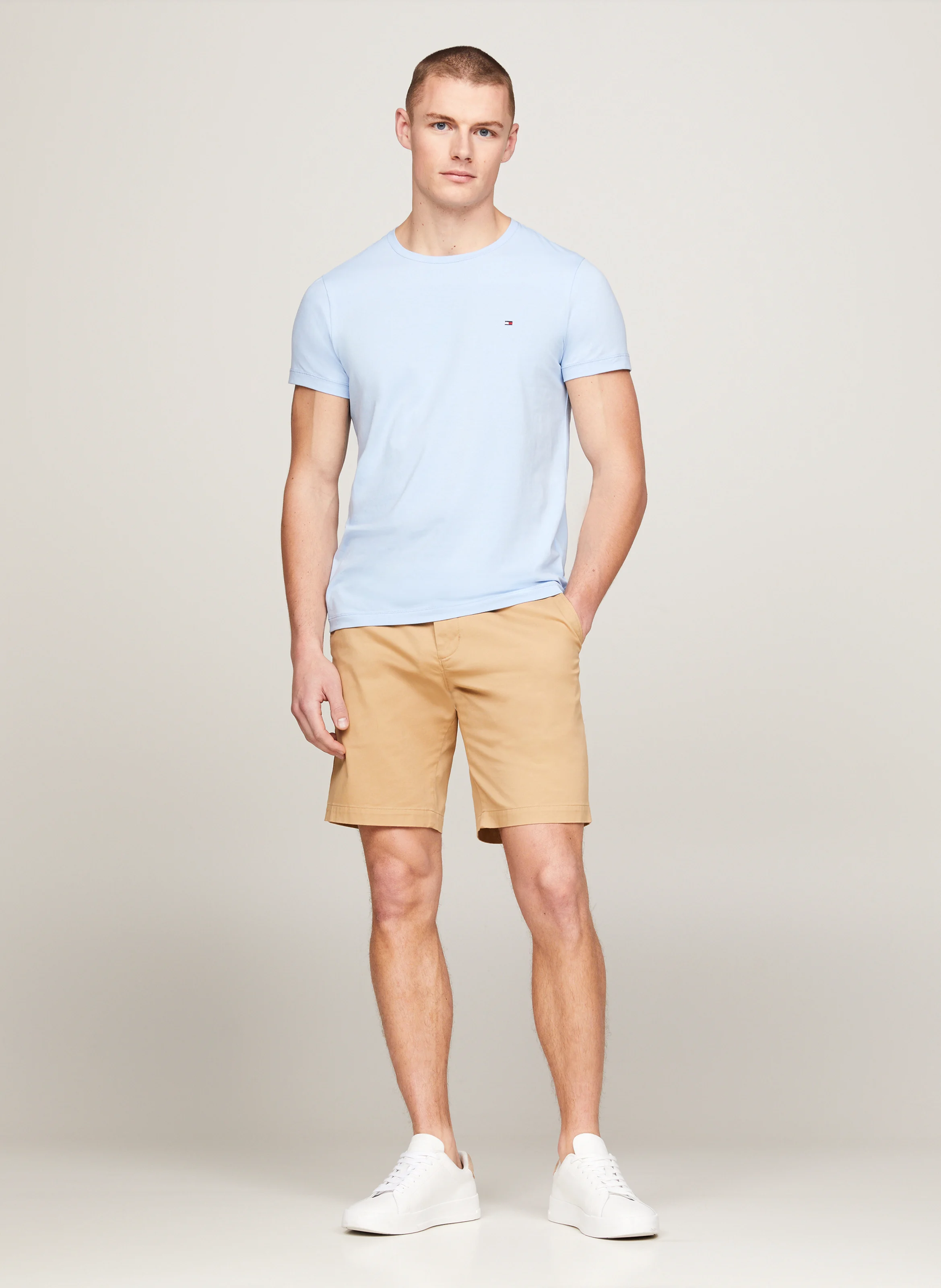 Tee-shirt extra slim en coton mélangé | Bleu