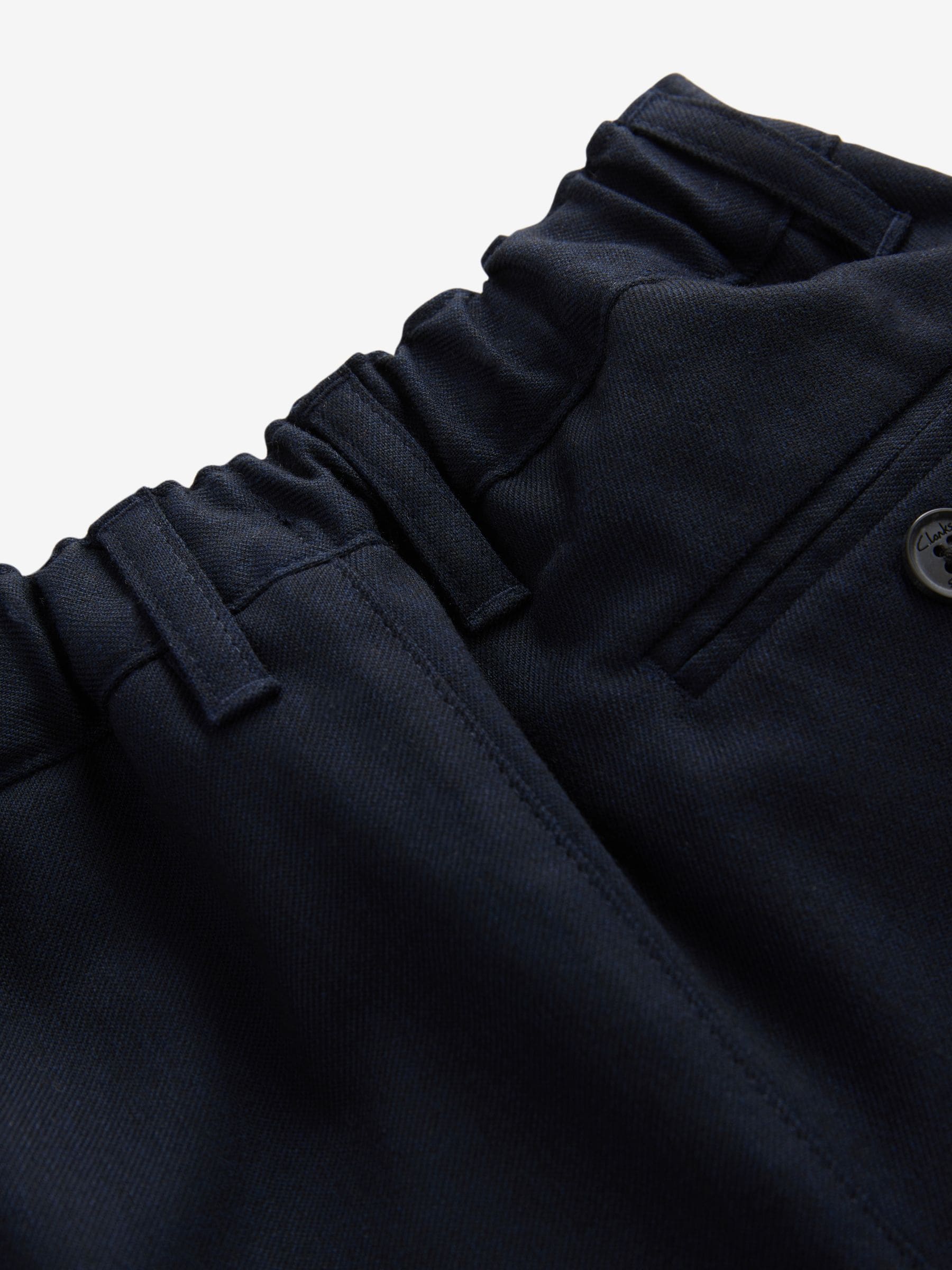 Marineblauw - Clarks Regular Boys Fastening School Shorts 2 Pack