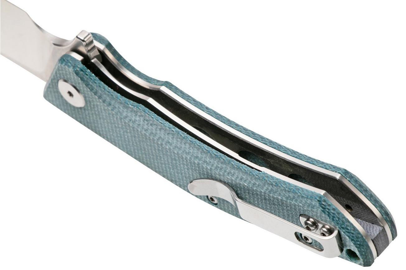 Bestech Cubis BG42C Stonewashed & Satin, Blue Micarta, zakmes