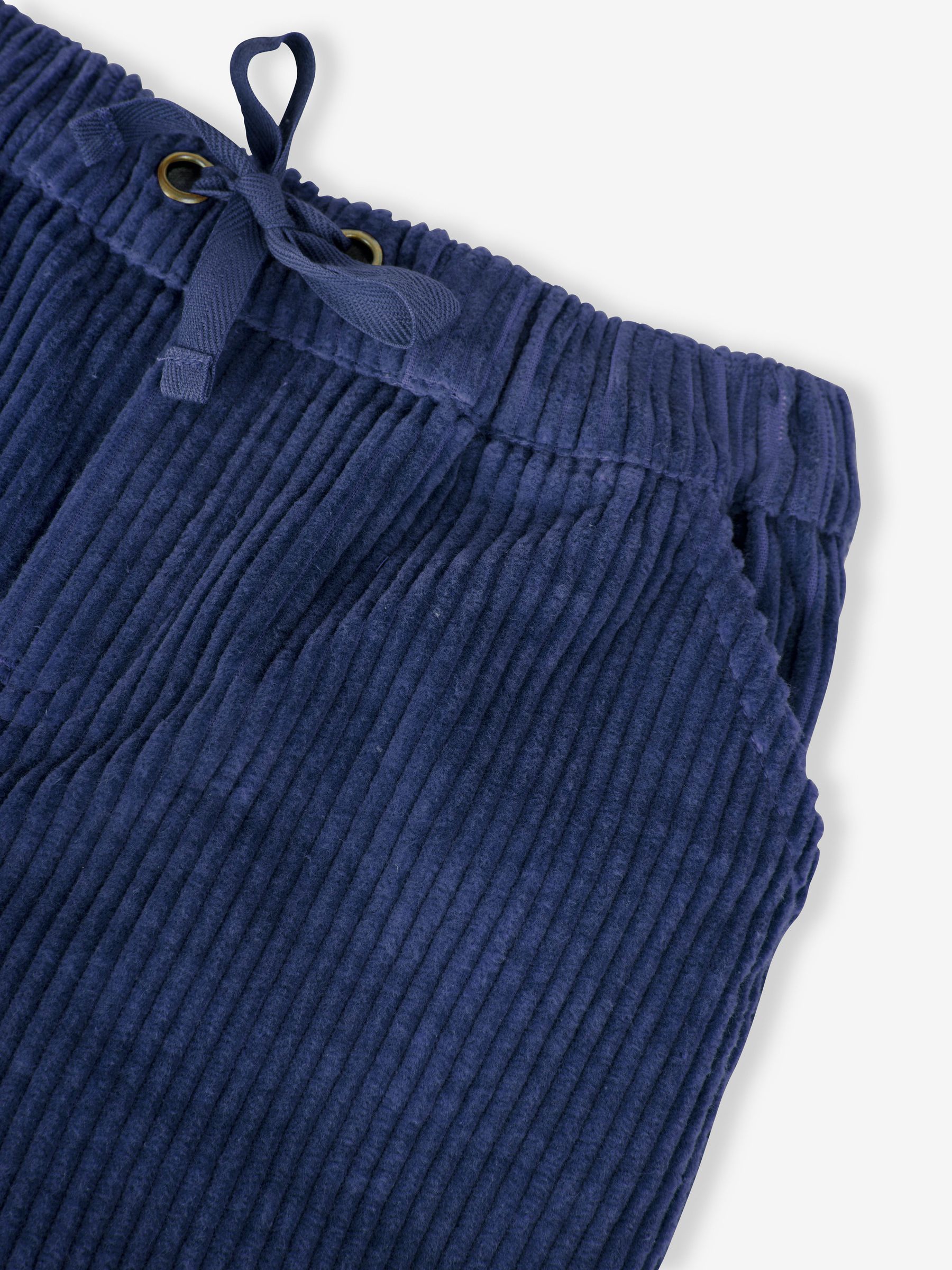 Donkerblauw - JoJo Maman Bébé - Grofgebreide corduroy broek met elastische taille