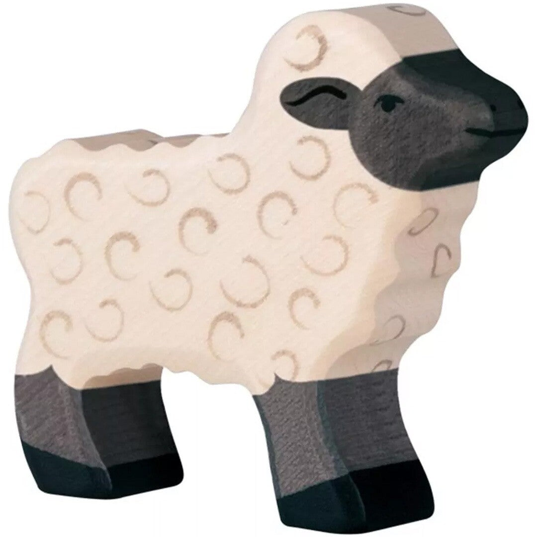 Holztiger zwartkopschaap lam - 7 cm