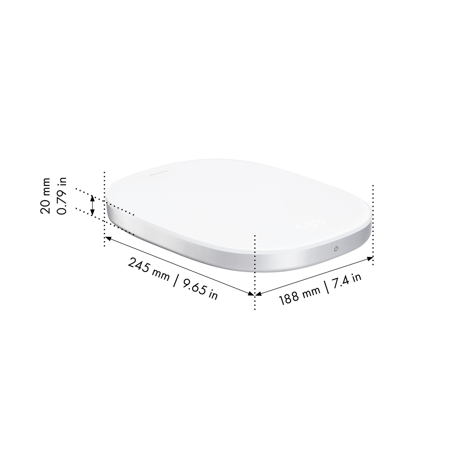 ZWILLING Digitale Küchenwaage ENFINIGY weiß/silberfarbig