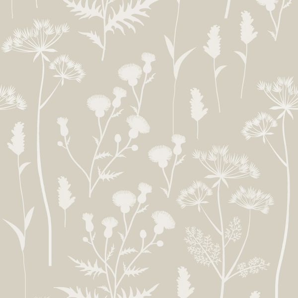 Estahome Veldbloemen Fotobehang  - 1,5 x 2,79 m - Zand / Beige