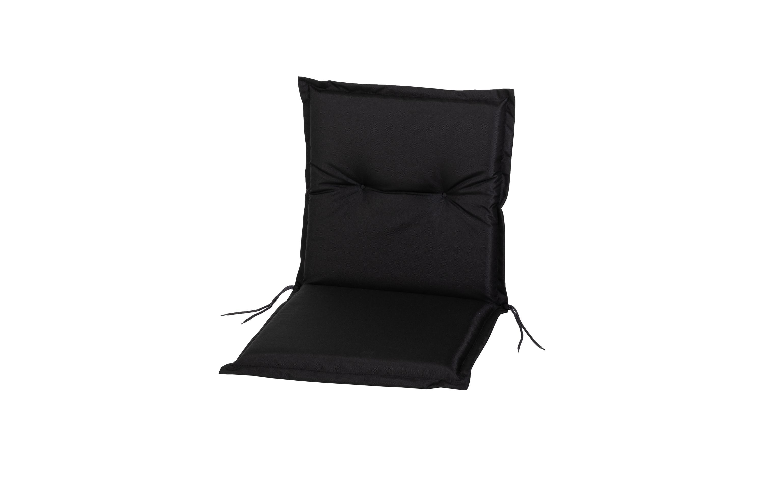 Stuhlauflage Niederlehner Outdoor 97 x 50 x 5 cm, SchwarzSitzkissen für Gartenstühle mit niedriger Rückenlehne
