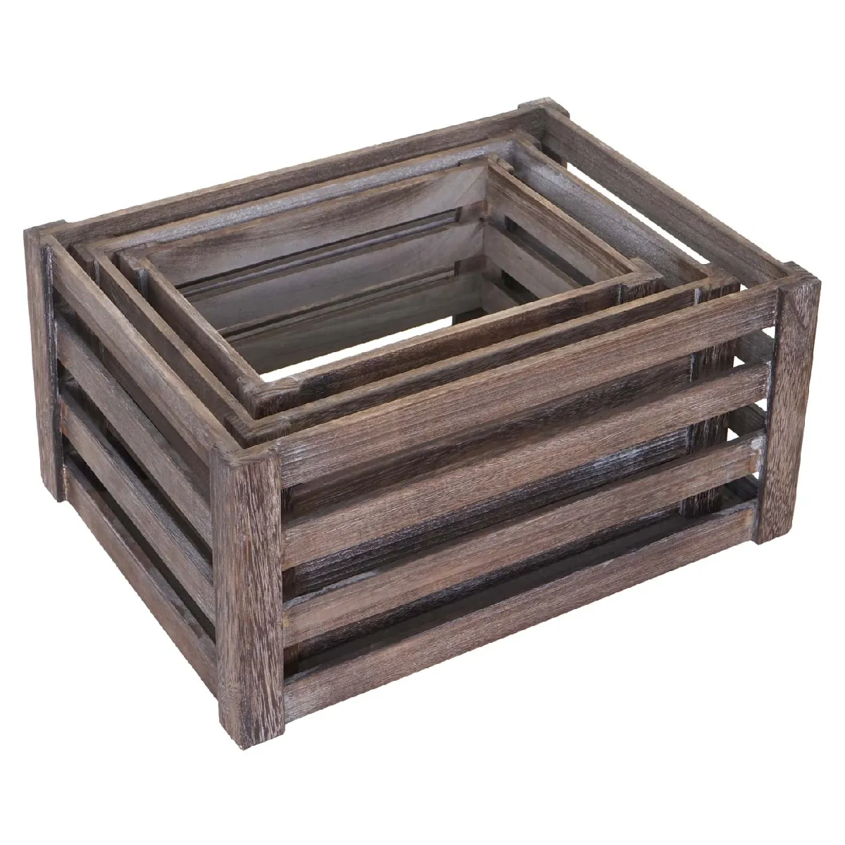 Decoshop26 Lot de Caisses en Bois