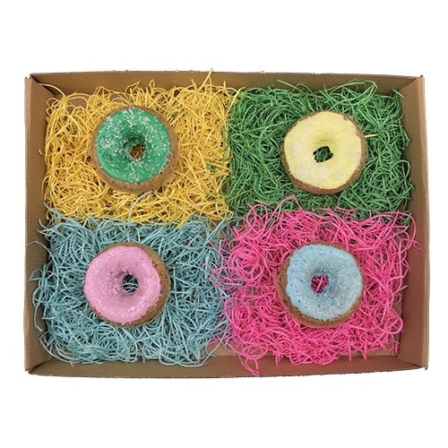 Rosquinha rosa sabor cenoura para cachorro