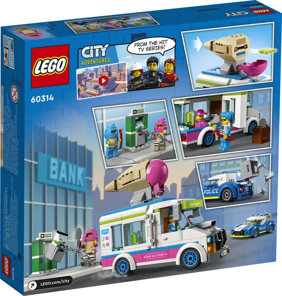 LEGO®CITY 60314 - LA COURSE-POURSUITE DU CAMION DE GLACES
