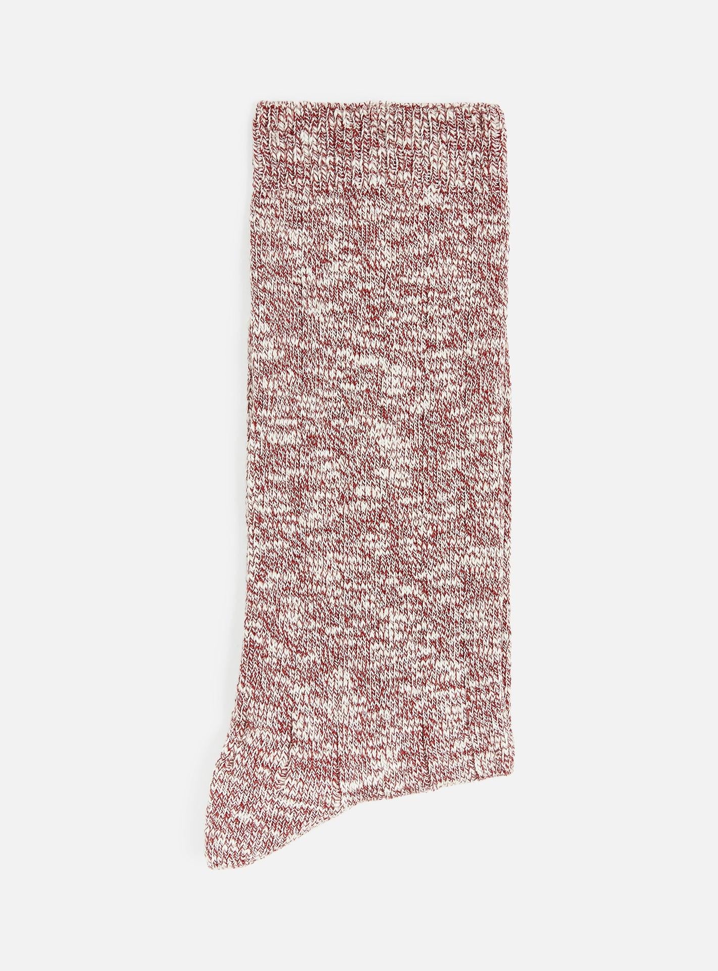 Chaussettes Ben Bordeaux et Ecru